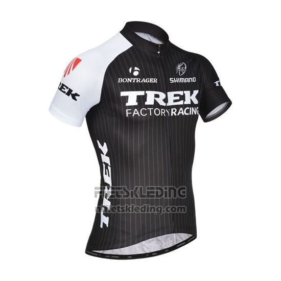 2014 Fietskleding Trek Factory Racing Zwart en Wit Korte Mouwen en Koersbroek